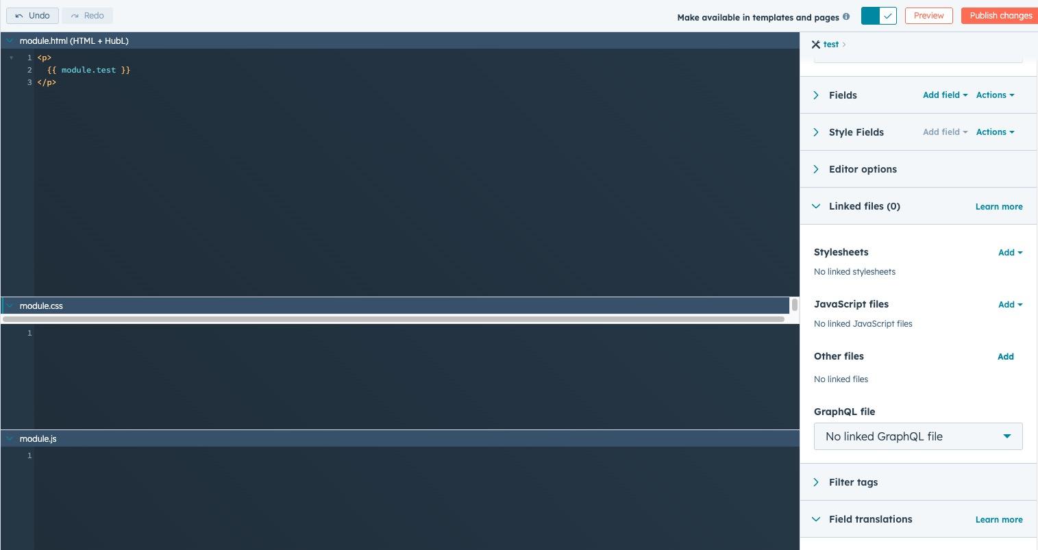 Module code editor